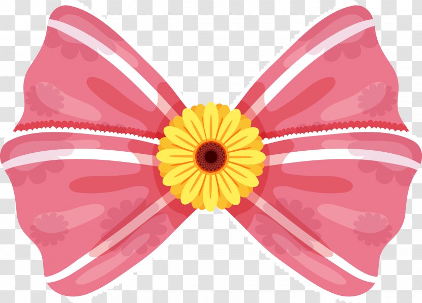 Butterfly Bow Tie - Ribbon - Vector Hand Painted Sunflower Transparent PNG