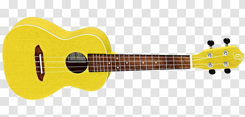 Ukulele Musical Instruments Acoustic Guitar String - Cartoon - Yellow White Transparent PNG
