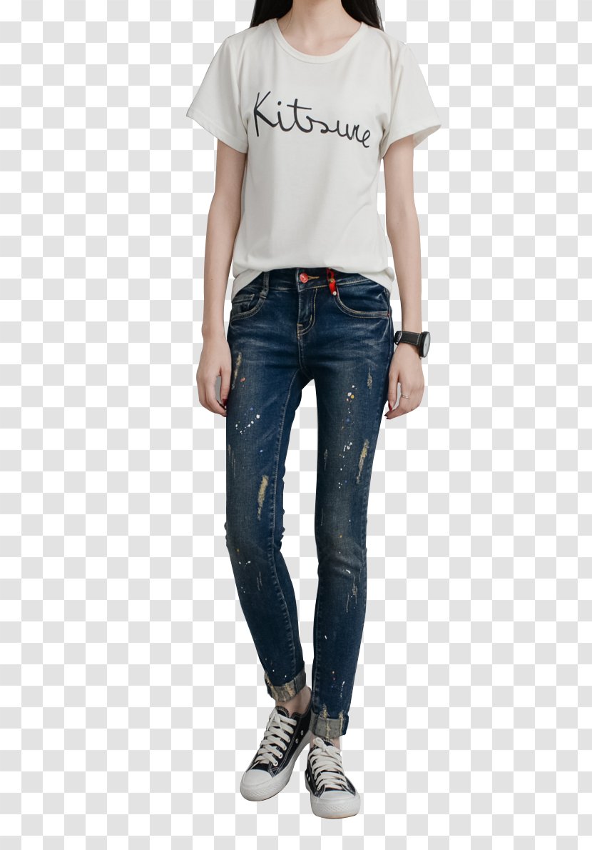 T-shirt Jeans Sleeve Denim - Watercolor - Suit Transparent PNG