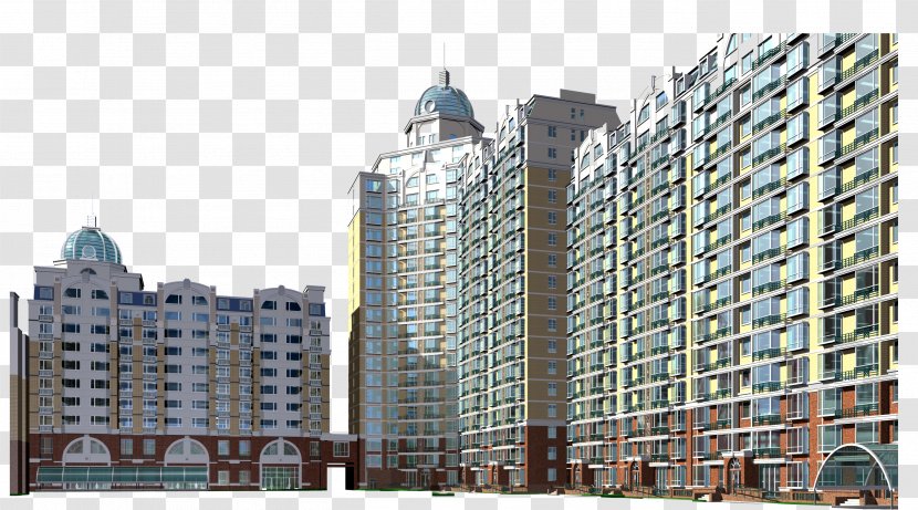 Microdistrict Landscape Architecture Architectural Model - Skyscraper - City ​​building Transparent PNG