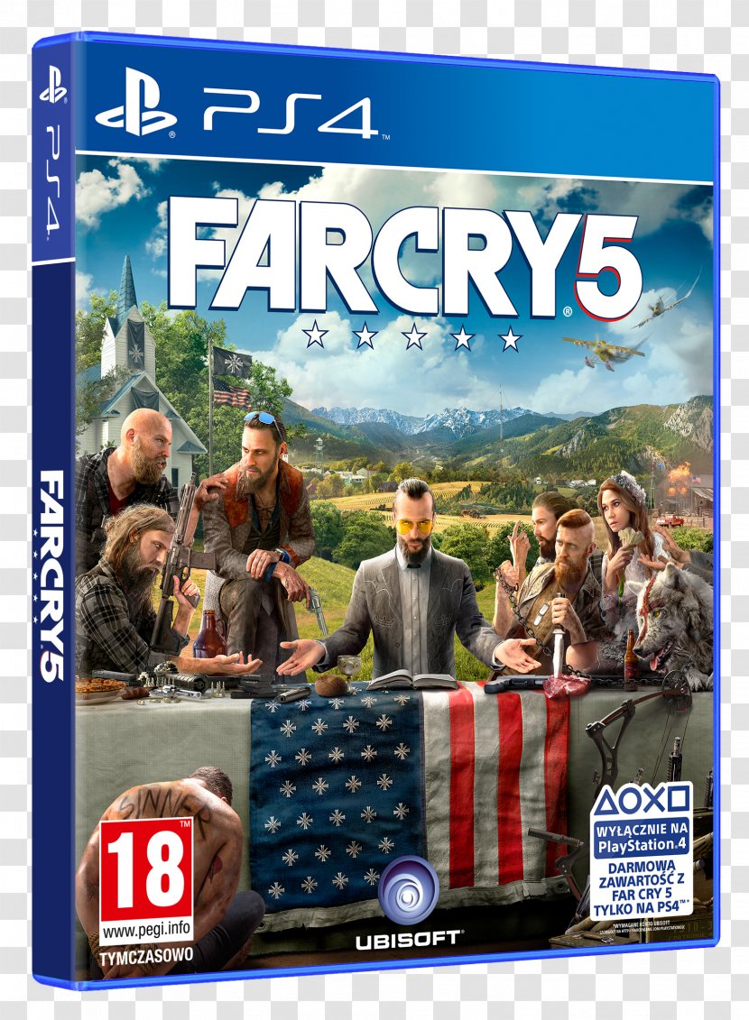 Far Cry 5 PlayStation 4 Video Games Ubisoft Primal - Xbox One - Logo Transparent PNG