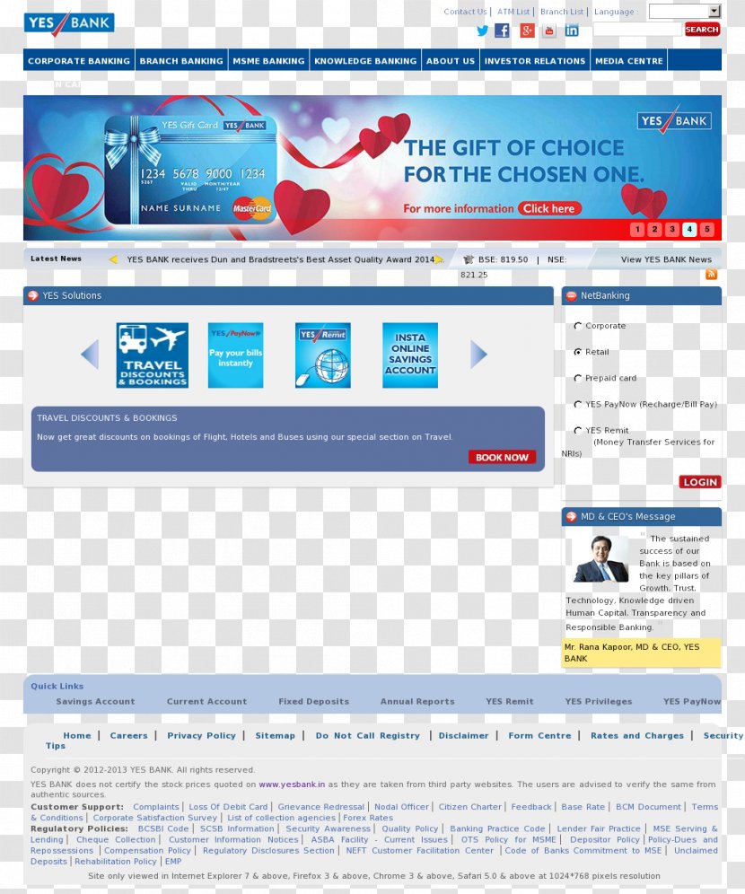 Yes Bank Online Banking Business Union Of India - Display Advertising Transparent PNG