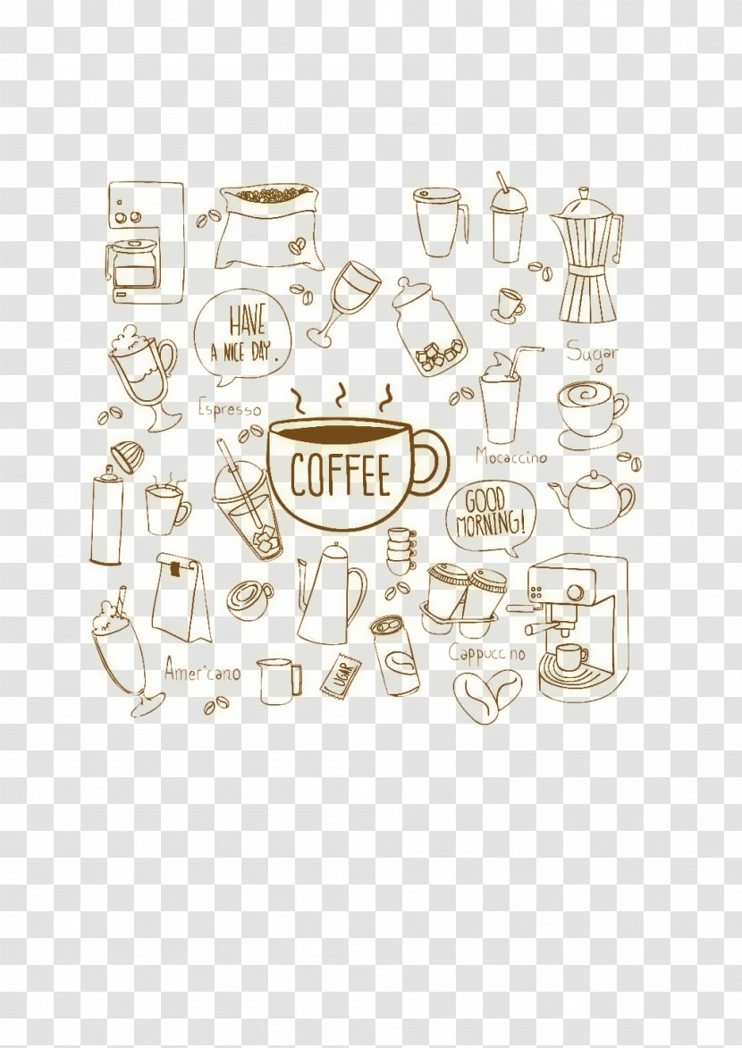 Coffee Cappuccino Cafe - Vector Material Transparent PNG