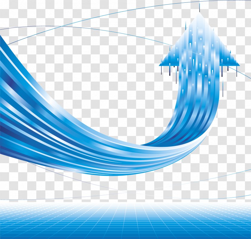 Blue Arrow - Vector Transparent PNG