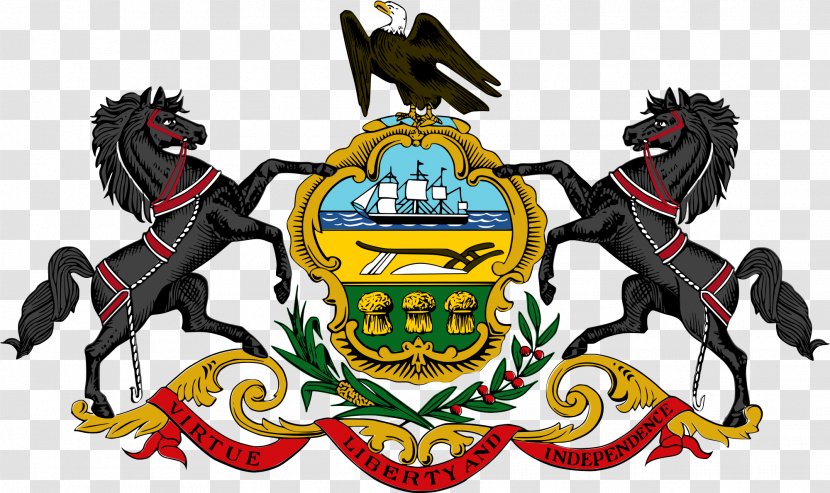 Flag And Coat Of Arms Pennsylvania Crest Seal - United States - West Point Transparent PNG
