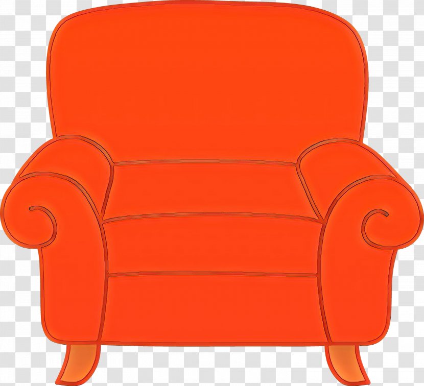 Orange Background - Furniture - Club Chair Transparent PNG