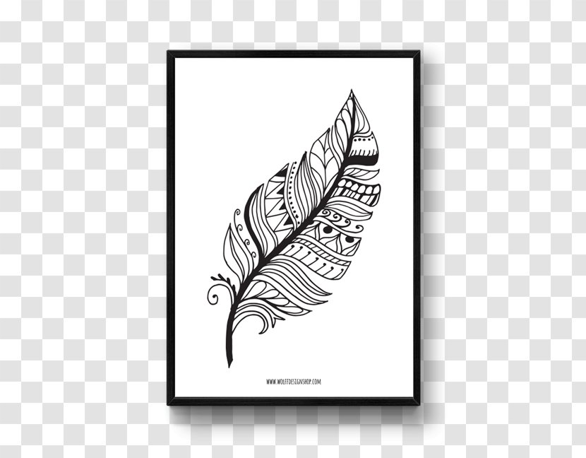 WOLFF DESIGNS White Poster Feather - Plant - Wolf Dreamcatcher Transparent PNG