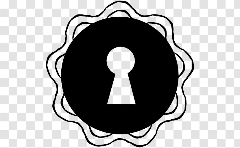 Keyhole Lock Shape Door Room - Black Transparent PNG