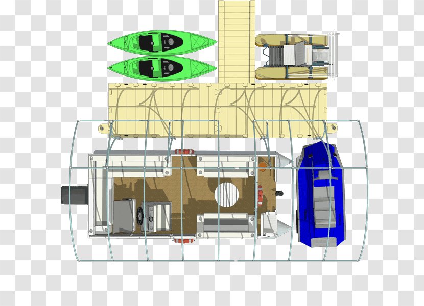 Pier Shore Port Engineering Boat - Wide Canopy Transparent PNG