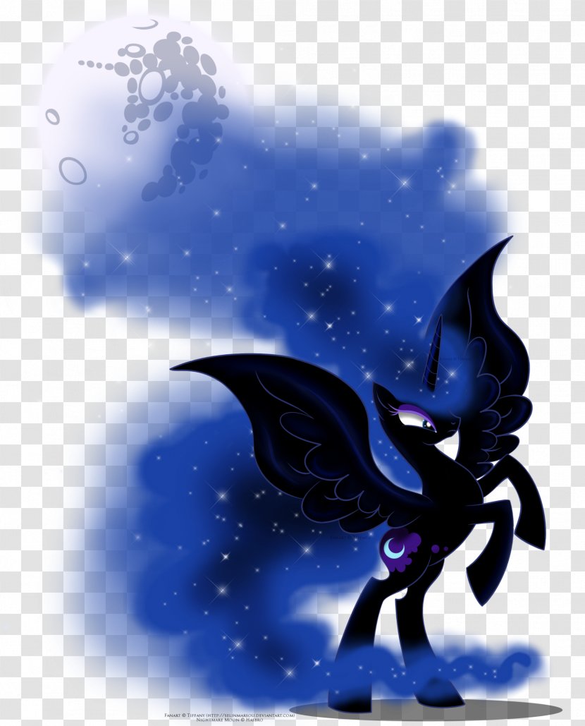 Princess Luna Pinkie Pie Pony Celestia Rarity - Mythical Creature - Nightmare Transparent PNG