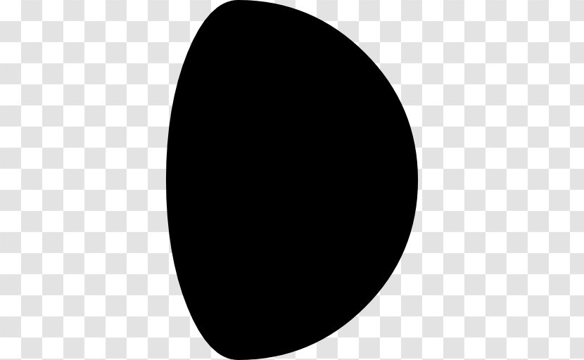 Circle Black And White Monochrome Oval - Moon Phase Transparent PNG