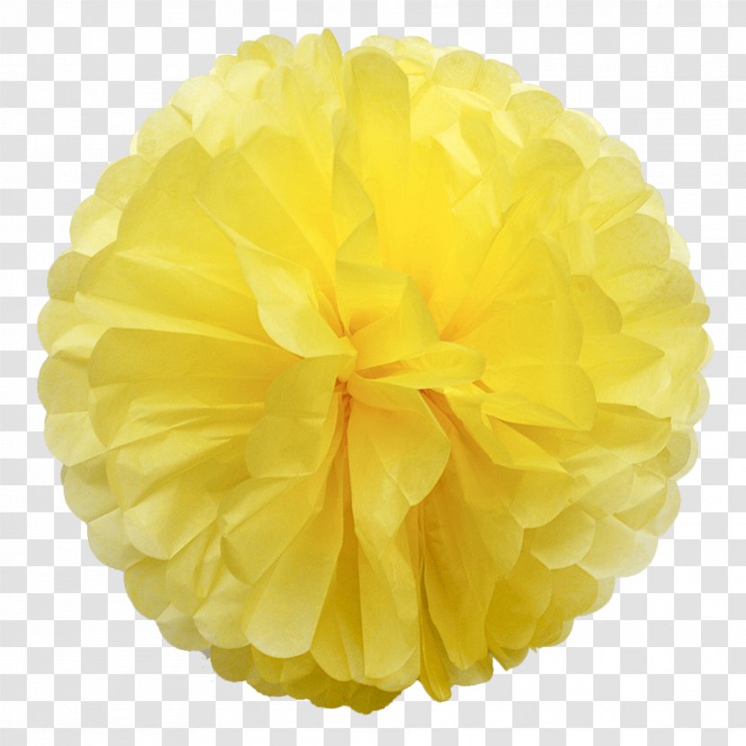 Pom-pom Paper Yellow Wedding Color - Pastel - Light Transparent PNG