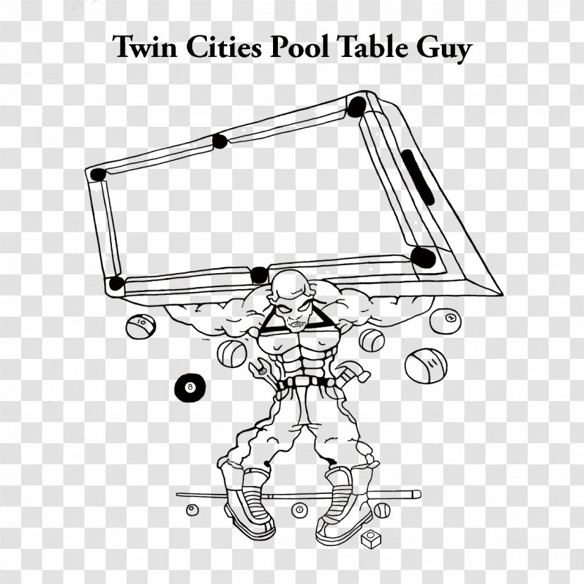 Twin Cities Pool Table Guy Billiards Billiard Tables Design - Monochrome Transparent PNG