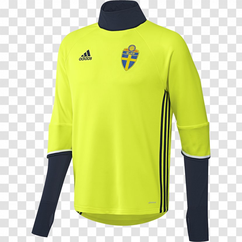 Tracksuit 2016-2017 Sweden Adidas Training Top Bluza National Football Team - Sportswear Transparent PNG