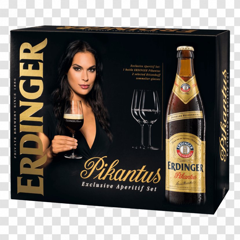 Beer Bottle Erdinger Pikantus Weizenbock Liqueur - Distilled Beverage Transparent PNG