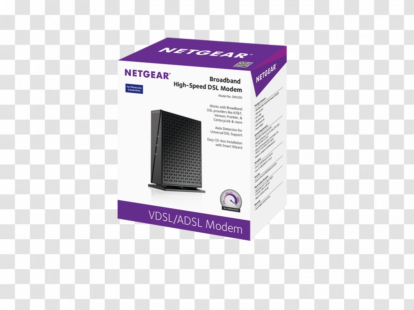 VDSL DSL Modem Netgear Digital Subscriber Line - Electronics - Adsl Transparent PNG