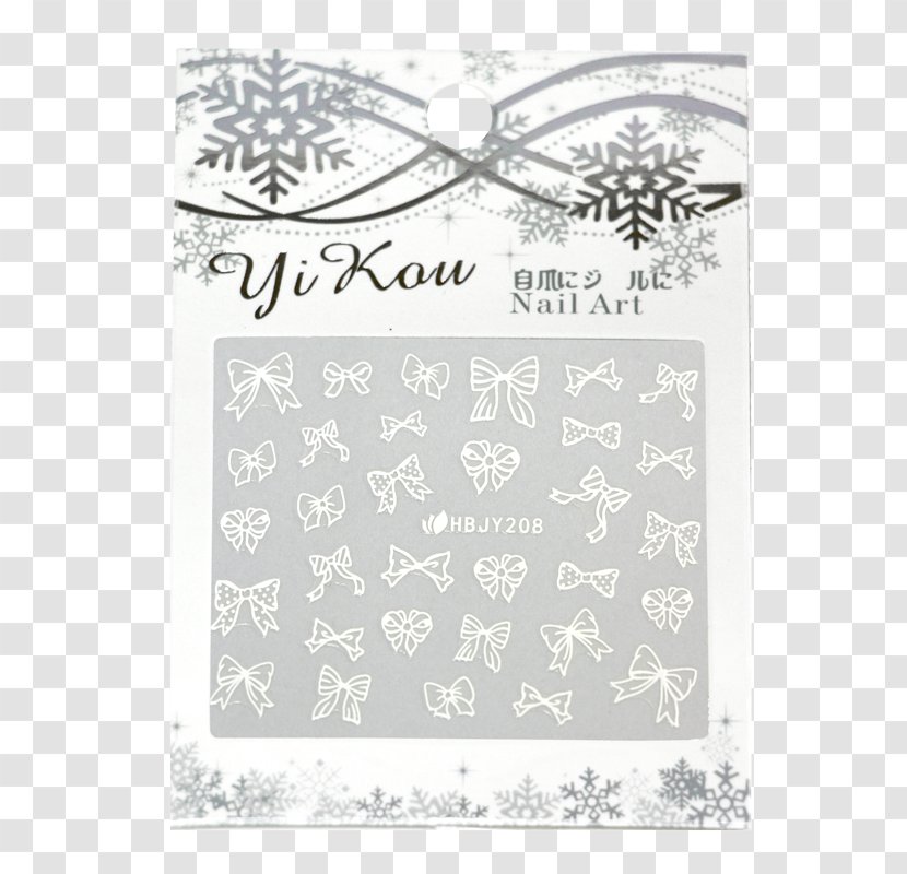 Paper Decal Sticker Snowflake Pattern - Circuit Diagram - Nail Model Transparent PNG