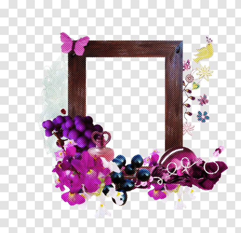 Pink Flower Frame - Purple - Interior Design Magenta Transparent PNG