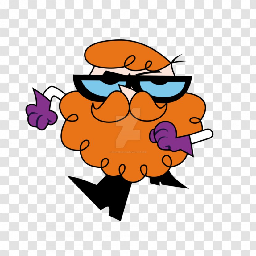 Dexter Morgan Mandark Cartoon Network Beard - Orange - Dexter's Laboratory Transparent PNG