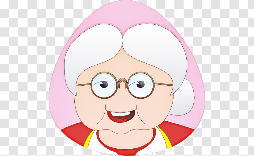 Face Pink Cartoon Cheek Nose - Chin Eyewear Transparent PNG