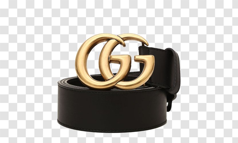 Belt Buckle Gucci - Woman - Ms. GUCCI Leather Double G Plate Transparent PNG