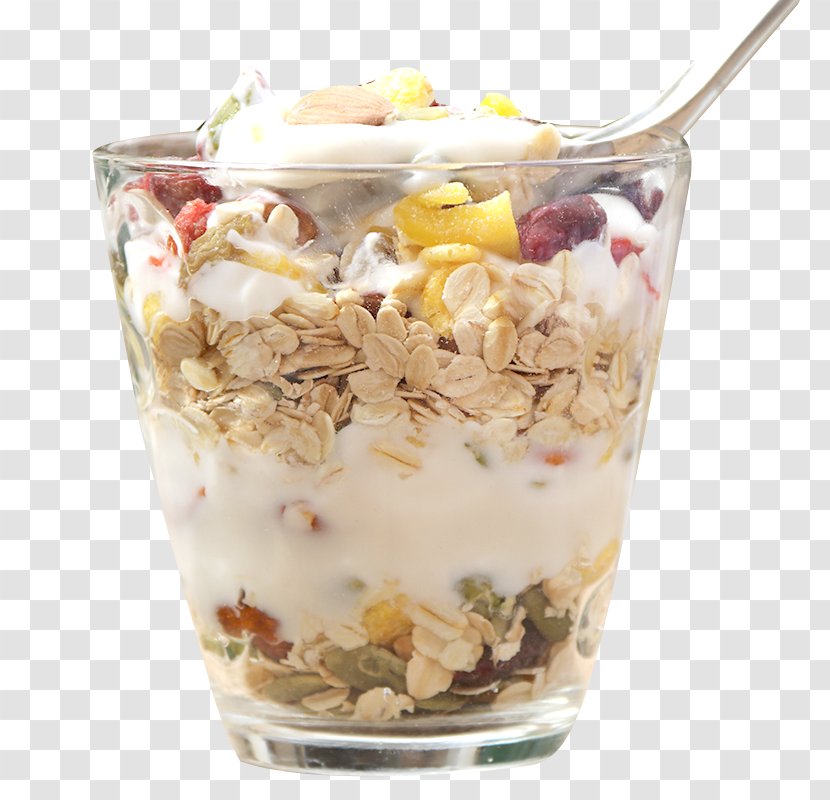 Muesli Breakfast Cereal Trifle Sundae - Frozen Dessert - Fruit Yogurt Cup Material Transparent PNG