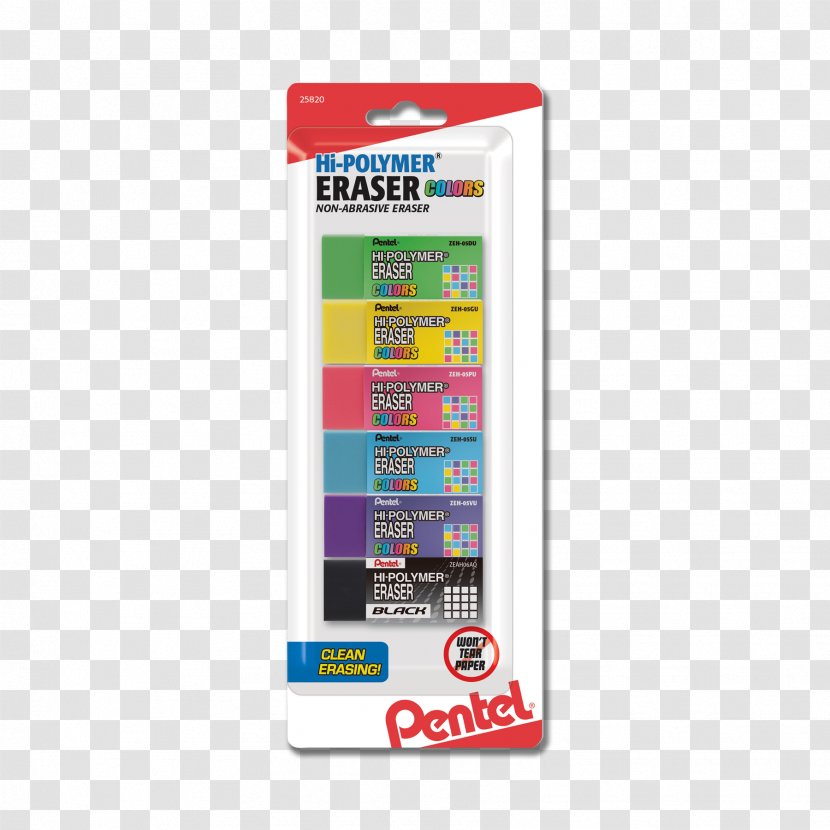 Eraser Paper Pentel Polymer Office Supplies - Mate Transparent PNG