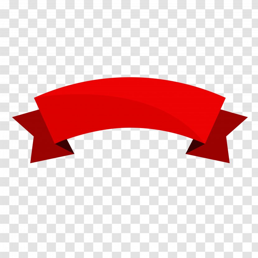 Red Background Ribbon - Banner - Flag Symbol Transparent PNG