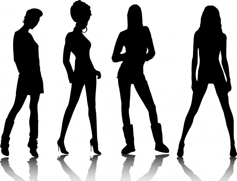 Silhouette Model Female Clip Art - Cartoon - Liberation Cliparts Transparent PNG