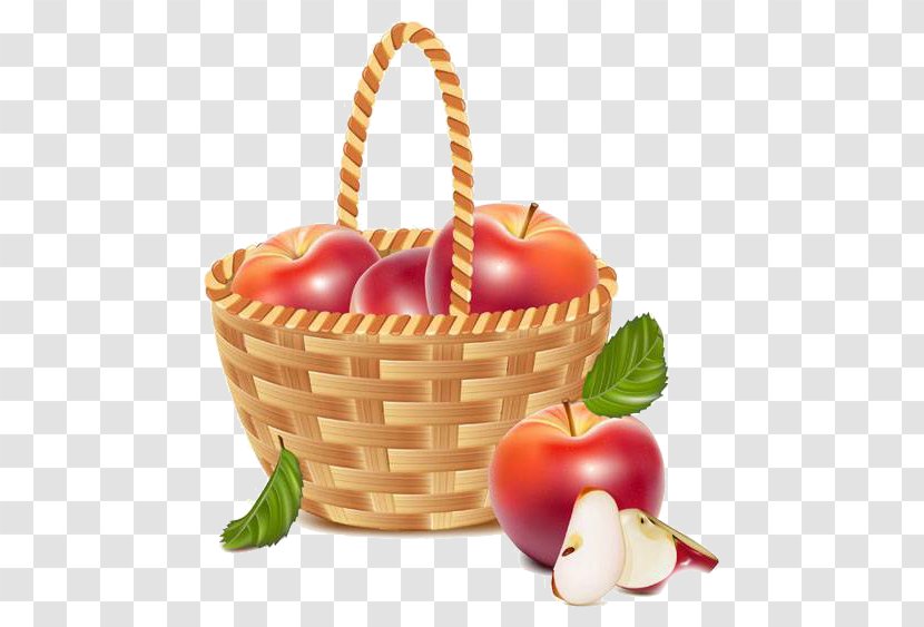 The Basket Of Apples Vector Graphics Clip Art Food Gift Baskets Royalty-free - Natural Foods - Apple Transparent PNG