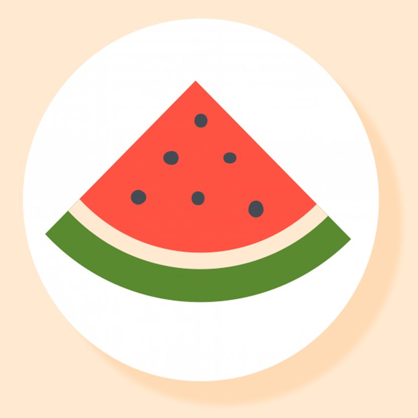 Watermelon Icon - Flat Design - Citrullus Transparent PNG