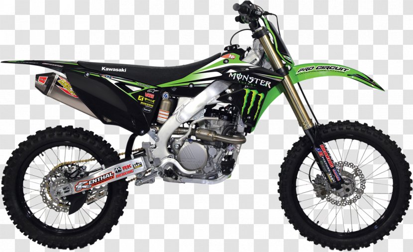 Kawasaki KX250F Monster Energy Motorcycle KX450F Pro Circuit Products & Racing - Automotive Tire Transparent PNG