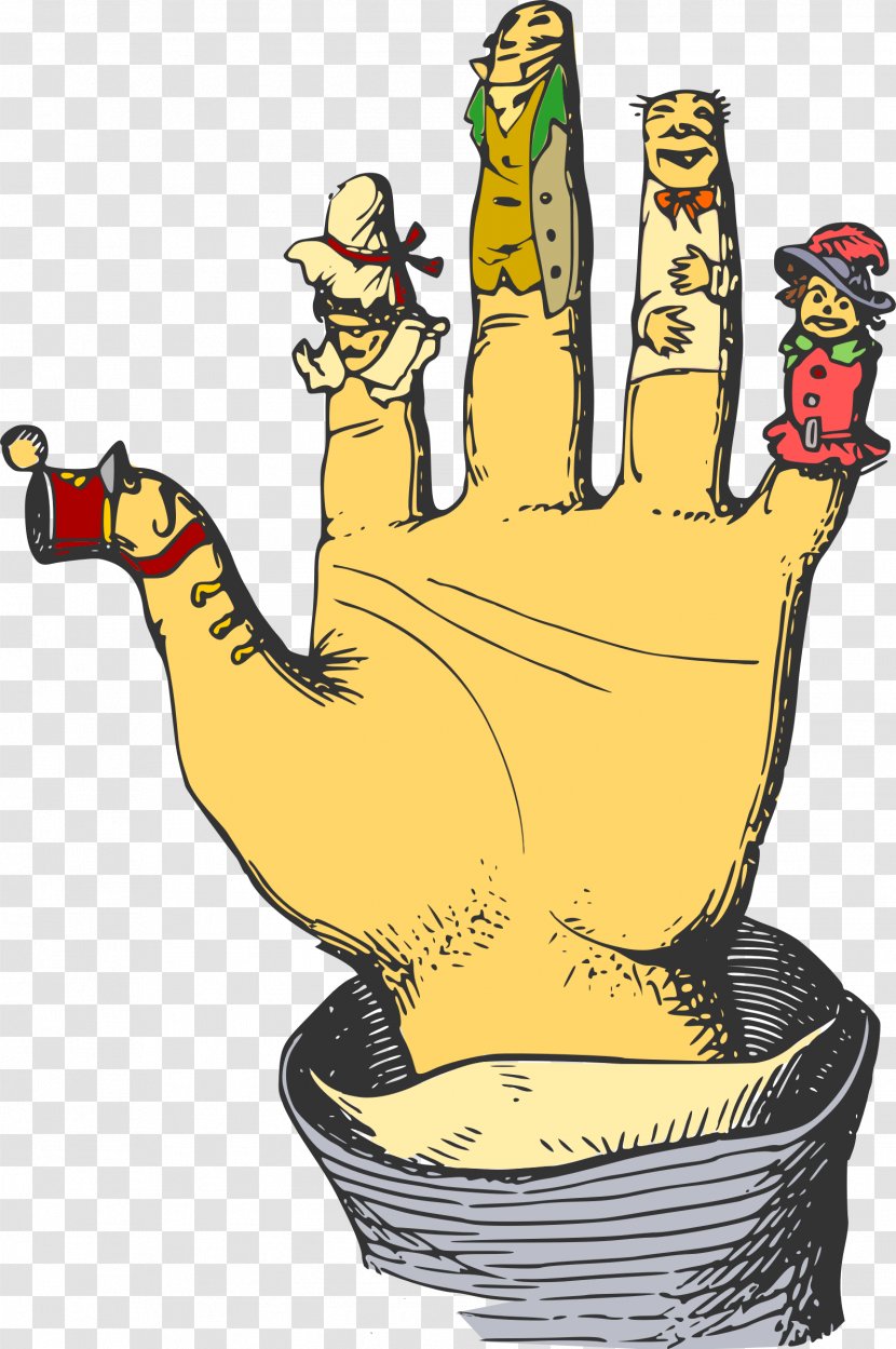 Finger Puppet Pinocchio Cartoon - Puppeteer - Hands Transparent PNG