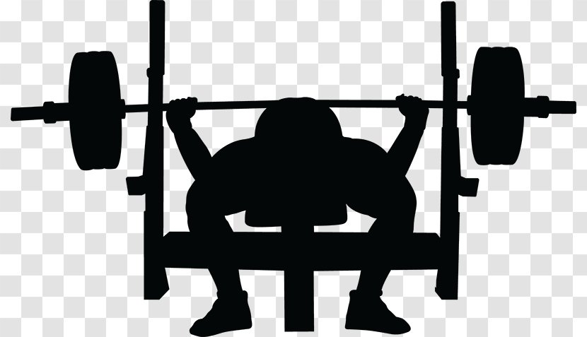 Powerlifting Olympic Weightlifting Bench Press - Silhouette - Barbell Transparent PNG