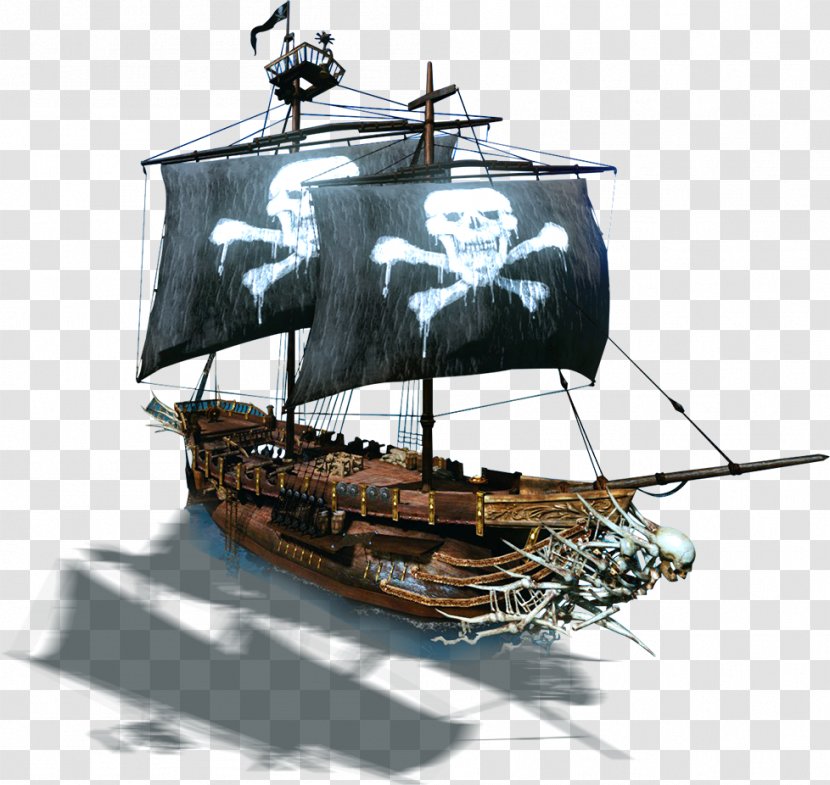 Caravel Brigantine East Indiaman First-rate - Vehicle - Archeage Mockup Transparent PNG