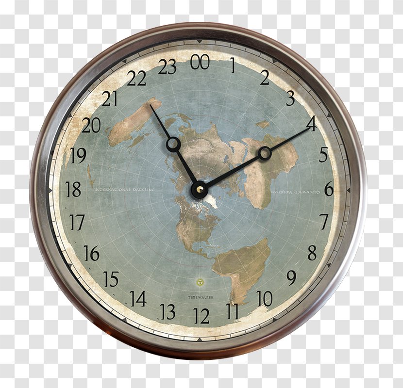 Flat Earth Society Clock Globe - Moon Transparent PNG