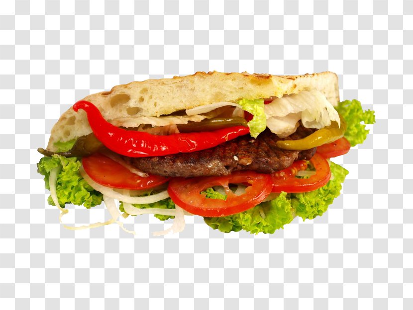 Hamburger Cheeseburger Sandwich - Tempting Food Burger Transparent PNG