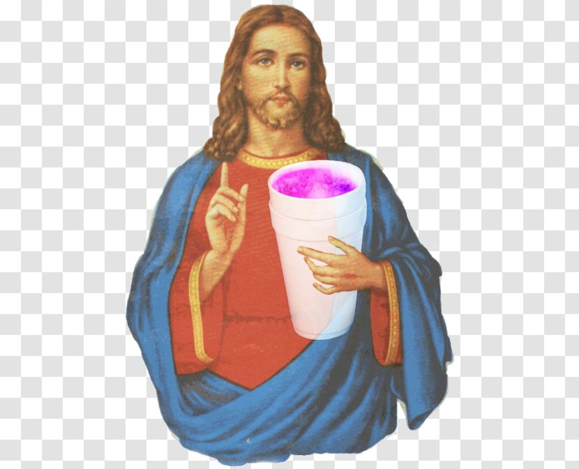 Jesus T-shirt Purple Drank Sleeve Vestido Camiseta Transparent PNG