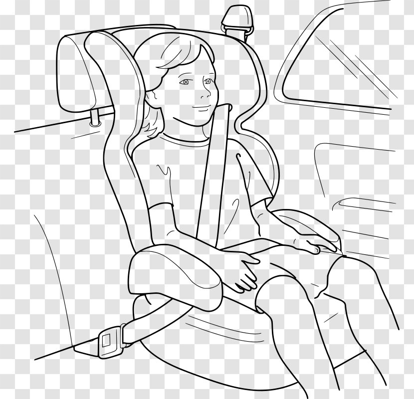Coloring Book Child Car Drawing Safety - Heart - Seat Transparent PNG