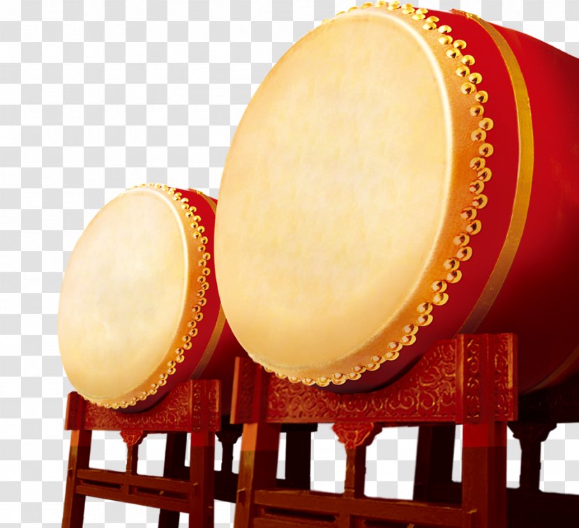 Drums Chinoiserie - Hand Drum - Red Transparent PNG