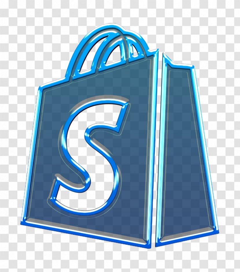 Bag Icon Line Shopify - Logo - Number Transparent PNG