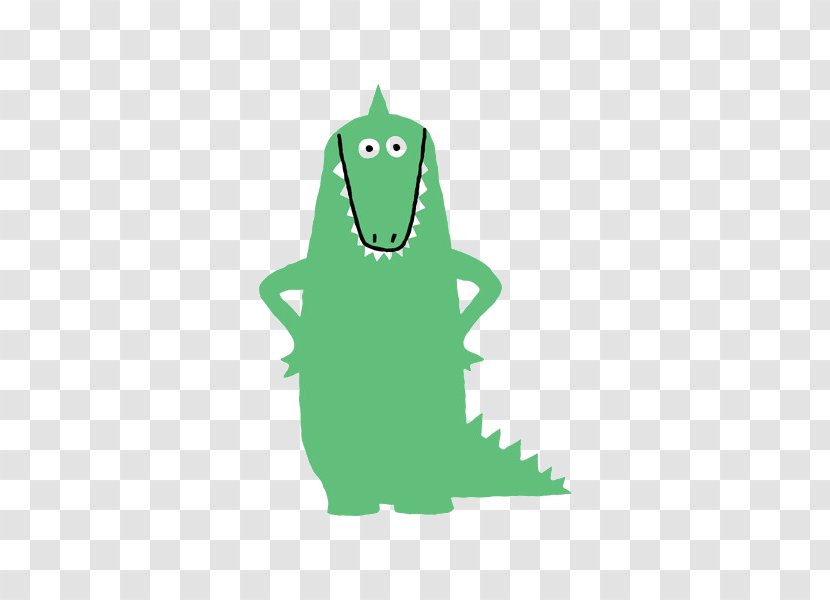 Tattoo Terror On Dinosaur Island! Alligator Crocodile Illustration - Tattly - Funny Anthropomorphic Transparent PNG