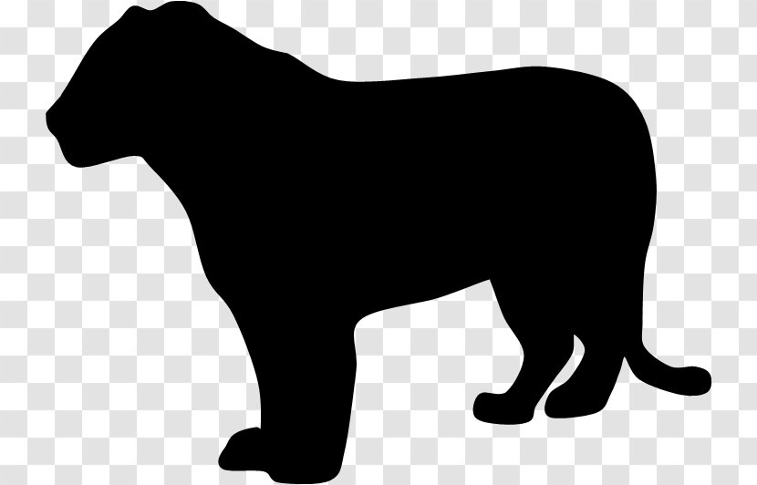 Cat Silhouette Black Panther Lion Clip Art - Wildlife Transparent PNG