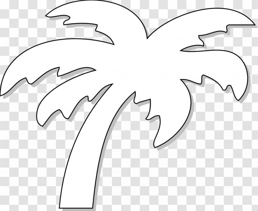 Black And White Arecaceae Mexico Beach Clip Art - Symbol - Tree Tattoos Transparent PNG