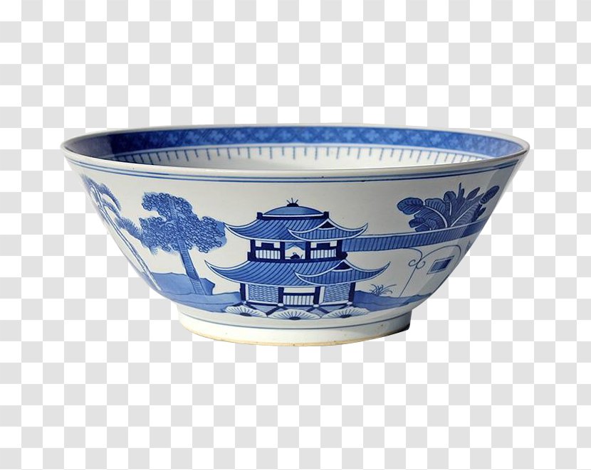 Tableware Ceramic Bowl Porcelain Glass - Cobalt - Blue And White Transparent PNG
