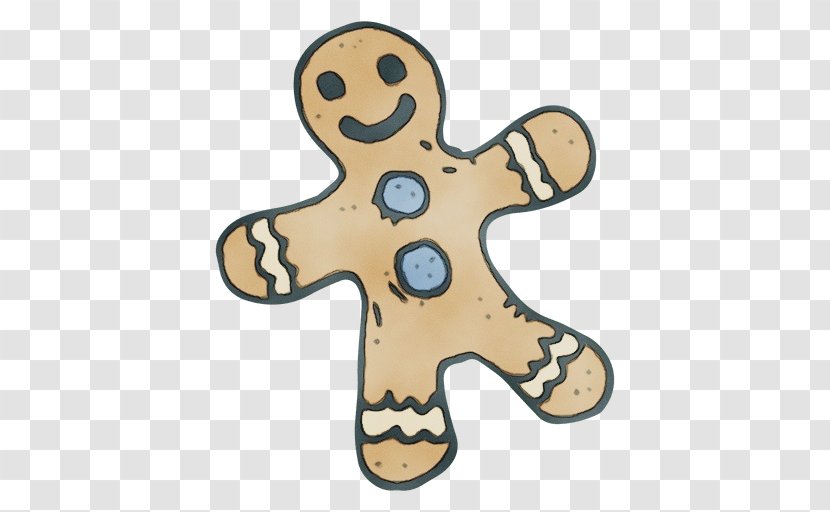 Gingerbread Dessert Symbol - Wet Ink Transparent PNG