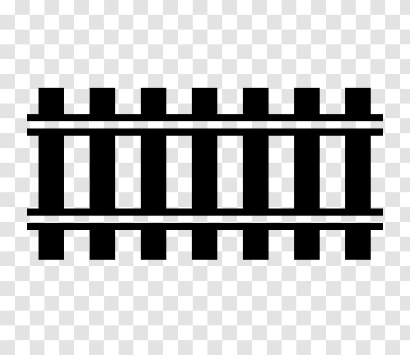 Rail Transport Train Track Profile - Monochrome Transparent PNG