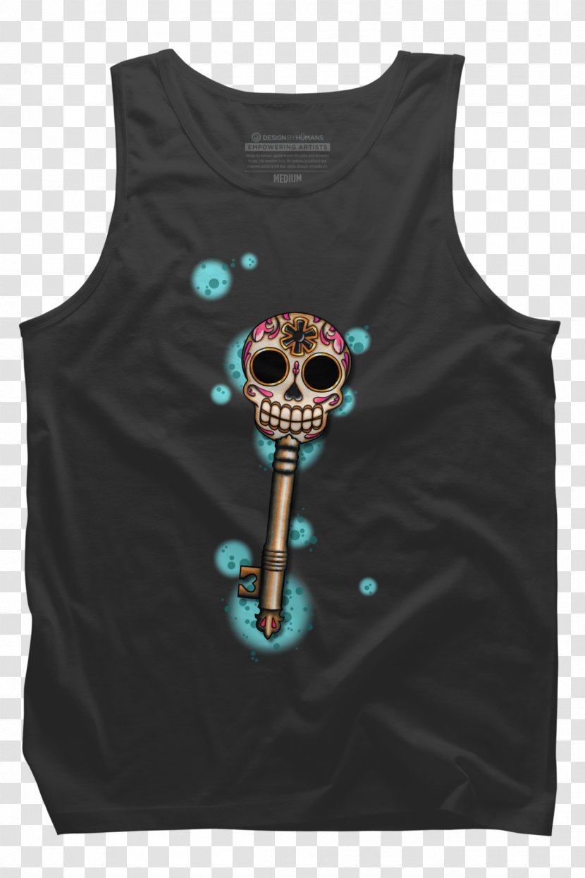T-shirt Calavera Skull Day Of The Dead Sleeve - T Shirt Transparent PNG