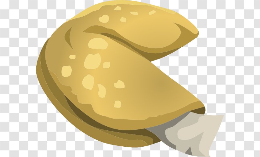 Fortune Cookie Biscotti Chinese Cuisine Biscuits Clip Art - Yellow Transparent PNG