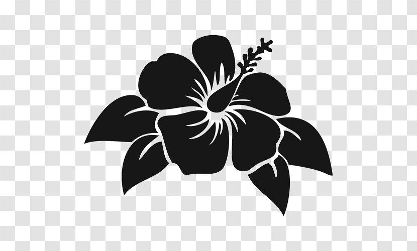 Decal Sticker Shoeblackplant Flower Hawaiian Hibiscus - Rosemallows - Stencil Transparent PNG